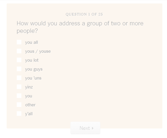 NYT quiz Quiz example as an alternative to buying an email list